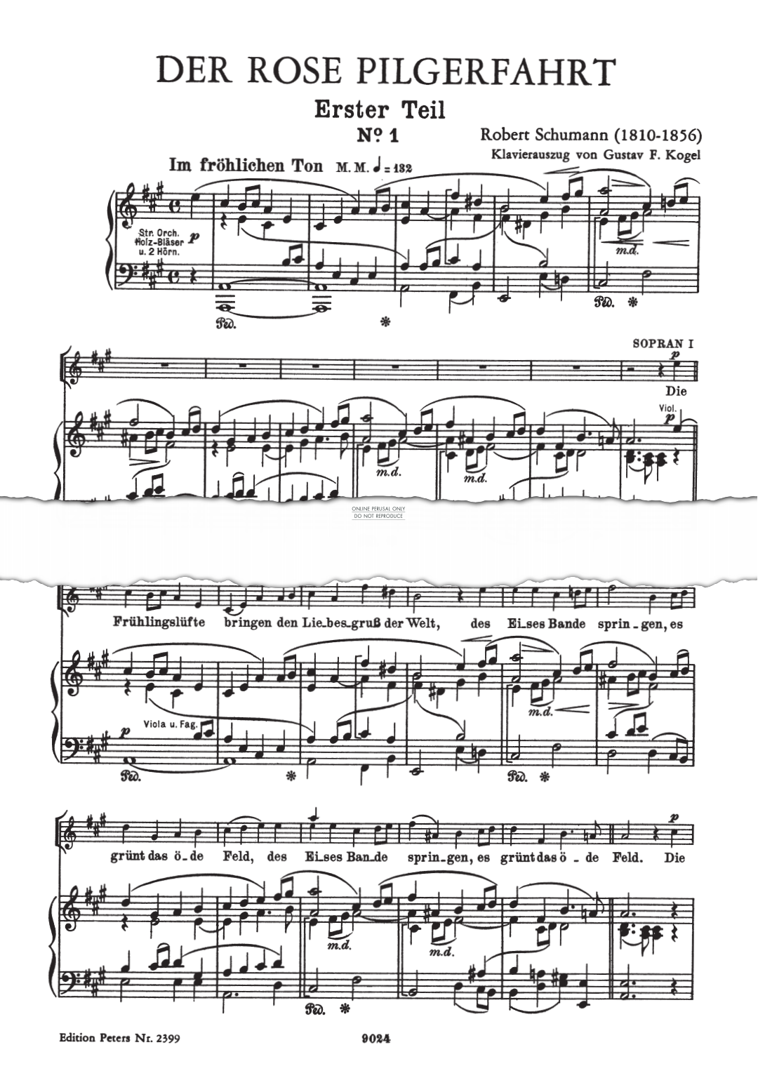 Produktbild zu: Der Rose Pilgerfahrt Op. 112 (Vocal Score)