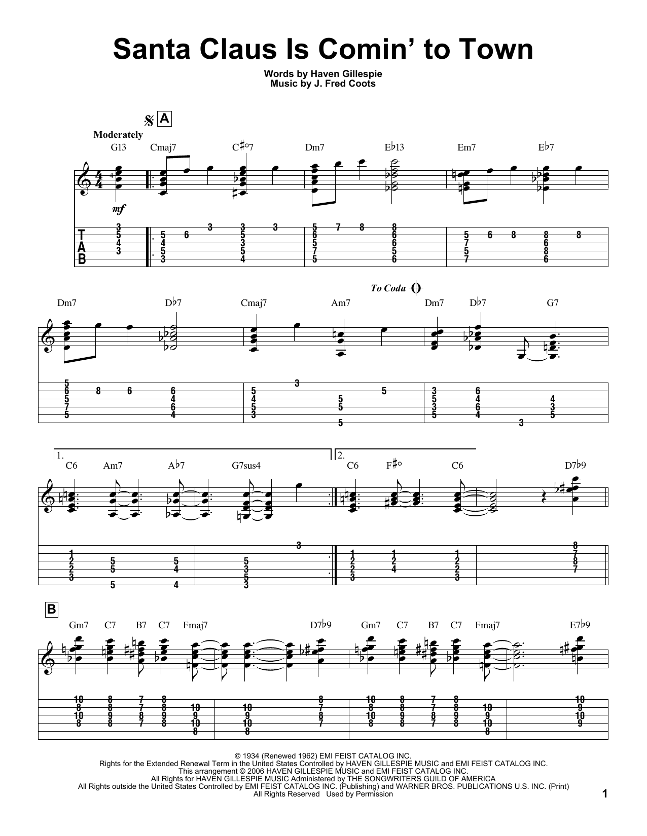 Produktbild zu: Santa Claus Is Comin' To Town