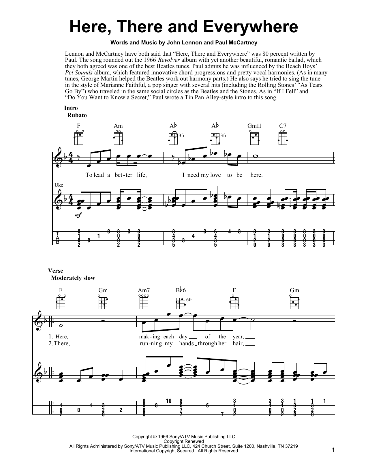 Product gallery: Page 1 of 1 Here, There And Everywhere, The Beatles