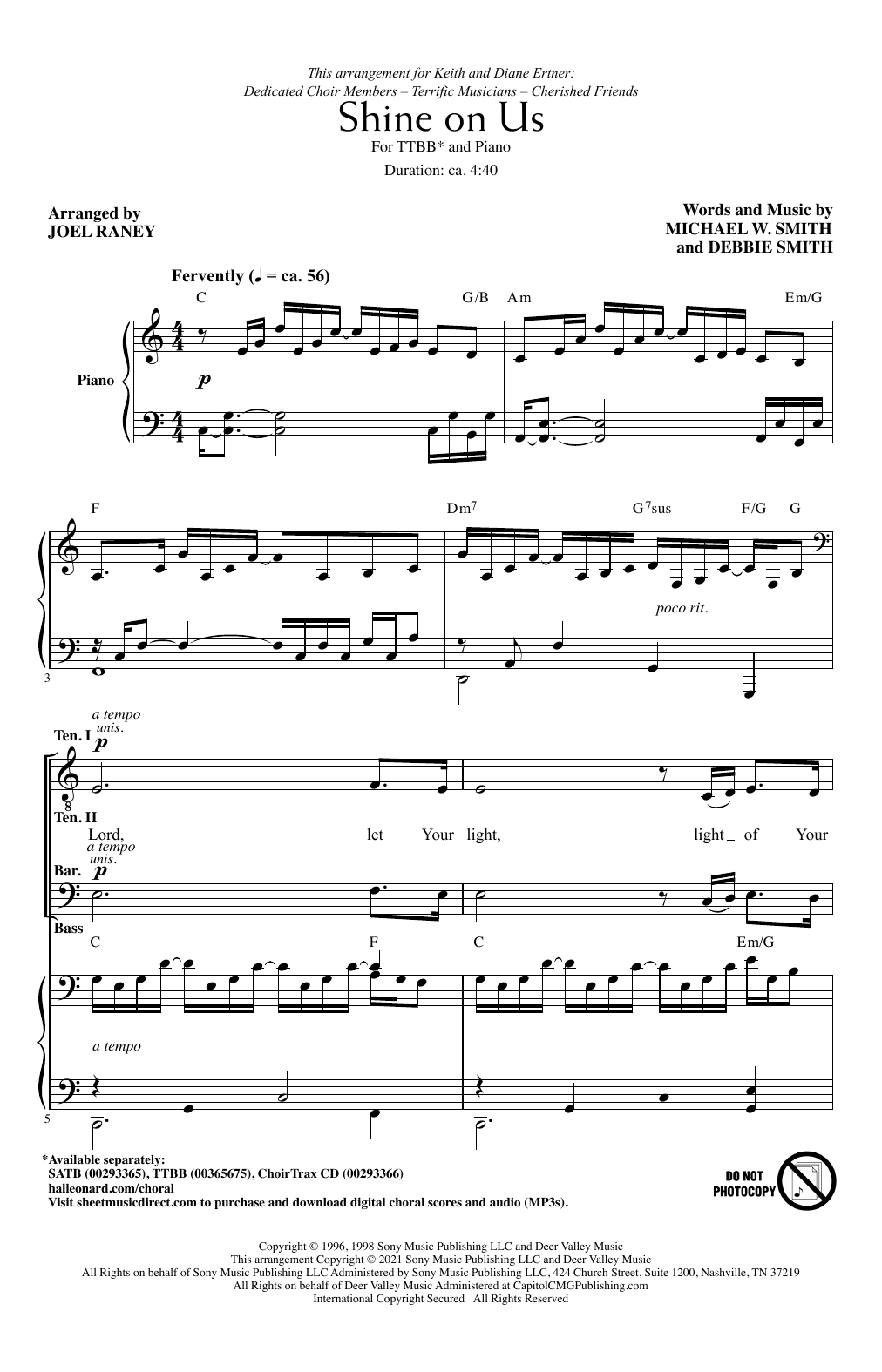 Product picture to: Shine On Us (arr. Joel Raney)