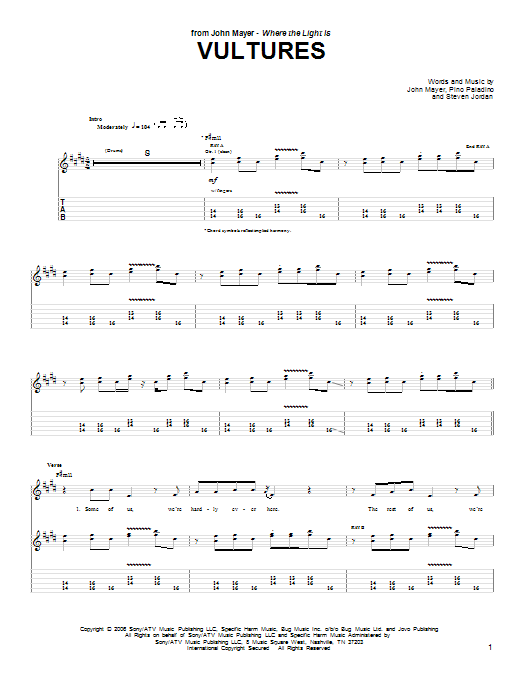 Product gallery: Page 1 of 1 Vultures, John Mayer