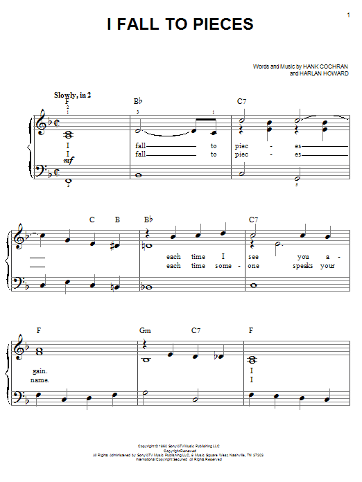 Produktgalerie: Seite 1 von 1 I Fall To Pieces, Patsy Cline, Klavier