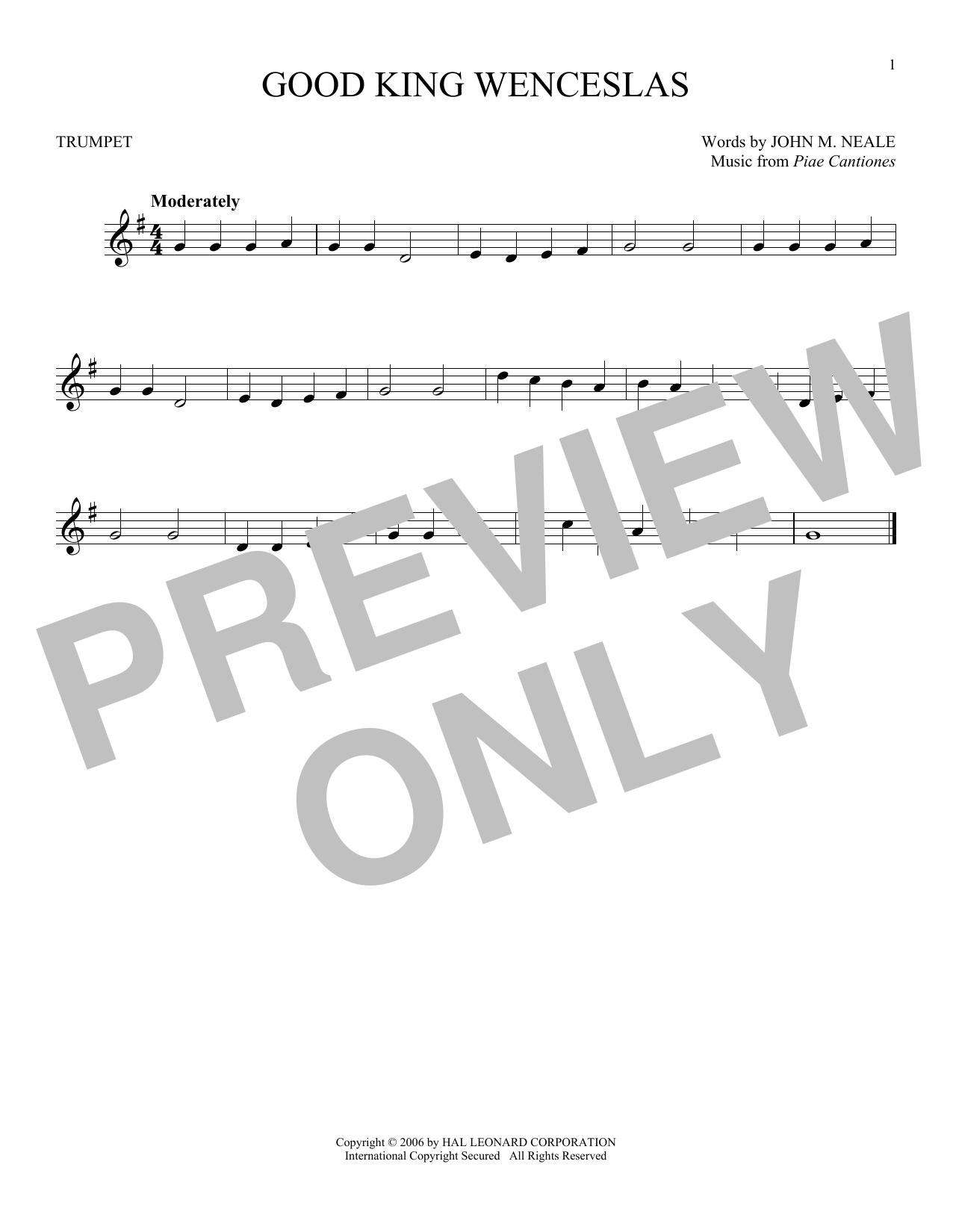 Produktgalerie: Seite 1 von 1 Good King Wenceslas, John M. Neale, Trompete