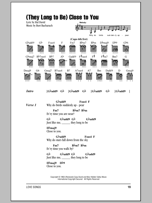 Produktgalerie: Seite 1 von 1 (They Long To Be) Close To You, Carpenters, Gitarre