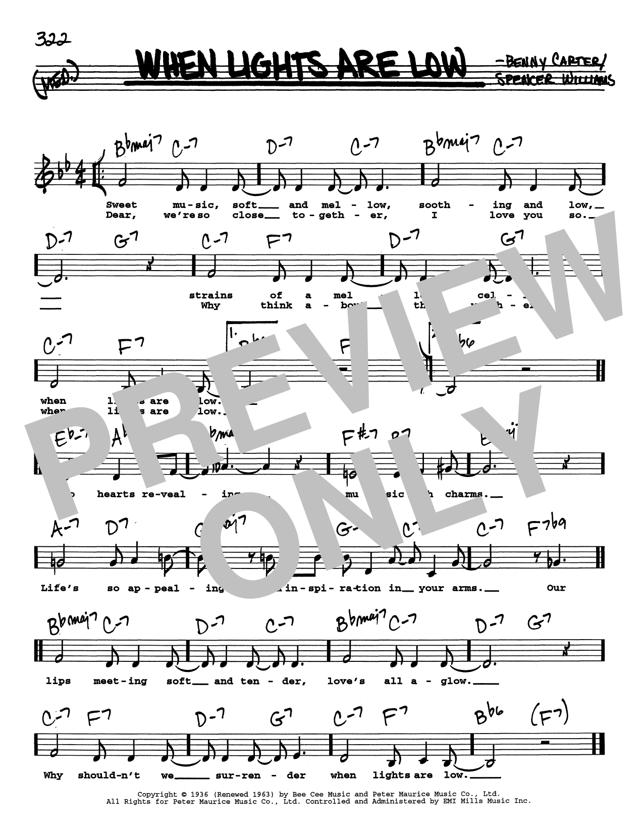 Produktbild zu: When Lights Are Low (Low Voice)