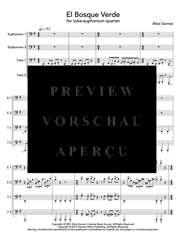 Product gallery: Page 5 of 11 El Bosque Verde, , (Tuba Quartett EETT)