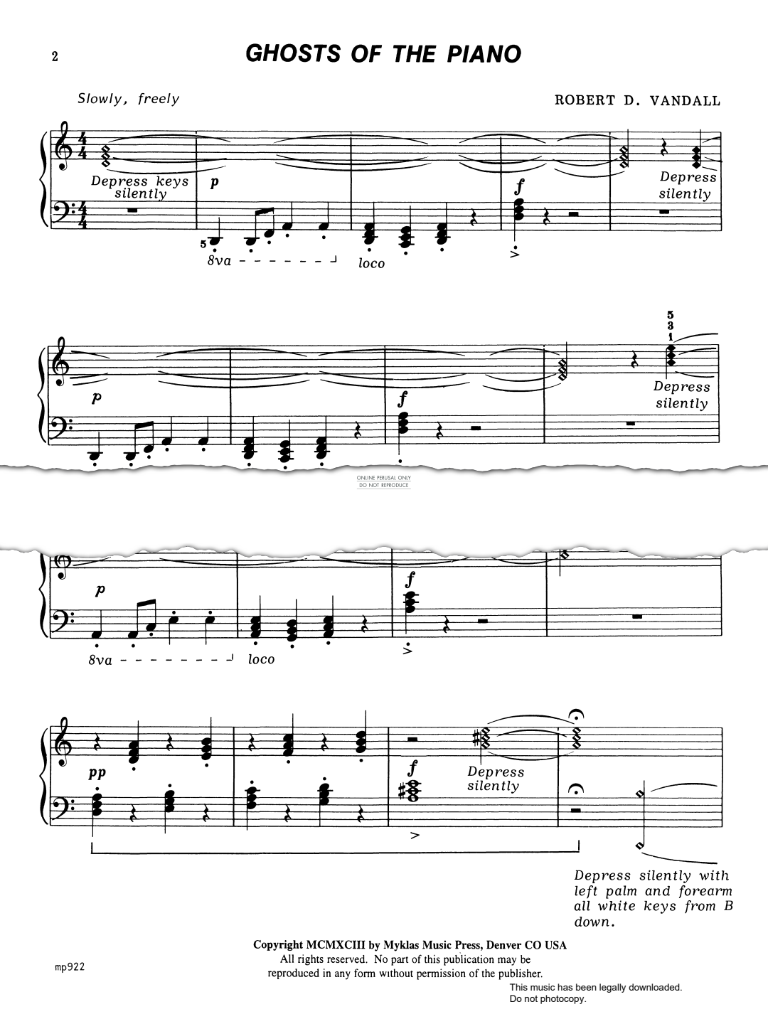 Produktgalerie: Seite 1 von 1 Ghosts Of The Piano, Robert Vandall, Klavier