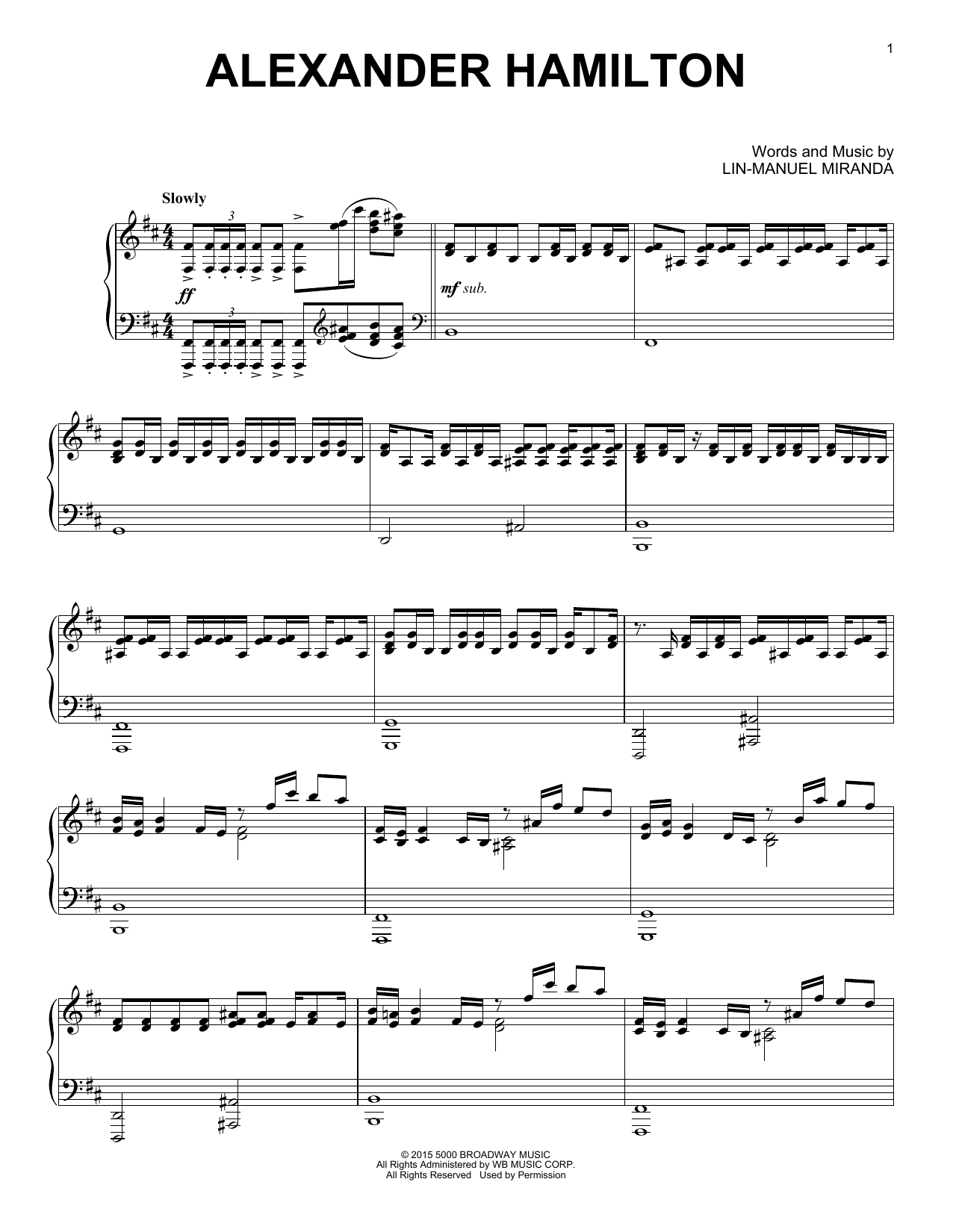Produktbild zu: Alexander Hamilton (from Hamilton) (arr. David Pearl)