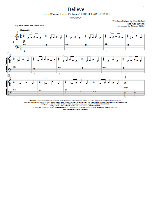 Produktbild zu: Believe (from The Polar Express)