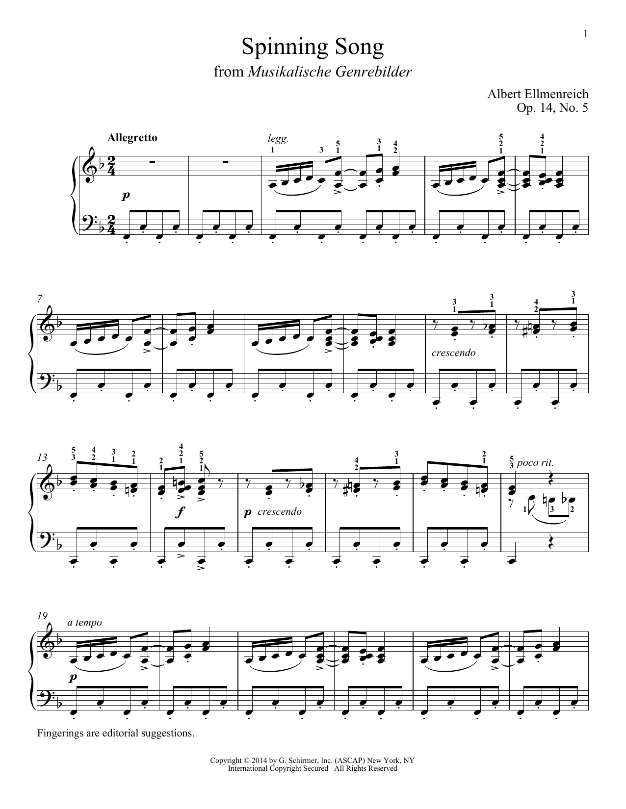 Produktbild zu: Spinning Song (ed. Richard Walters)