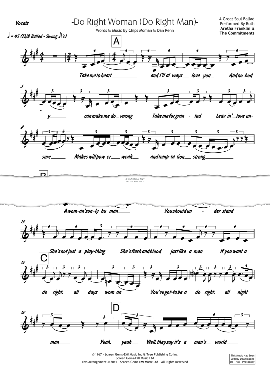 Product gallery: Page 1 of 1 Do Right Woman, Do Right Man, The Commitments