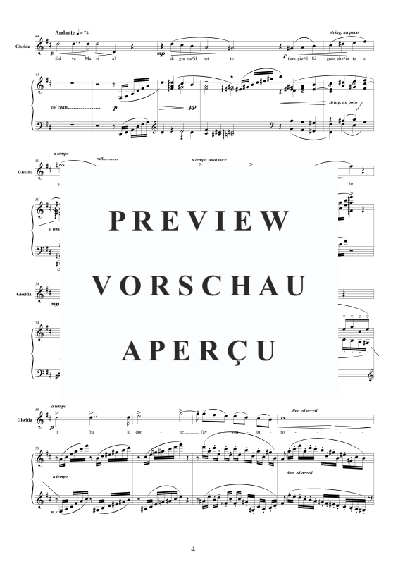 Produktgalerie: Seite 5 von 11 I Lombardi - (Act 1-VI) Salve Maria di grazie il petto, , Gemischter Chor SST und Klavier