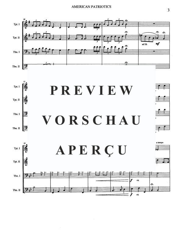 Produktgalerie: Seite 5 von 11 American Patriotics, , Blechbläser Quartett