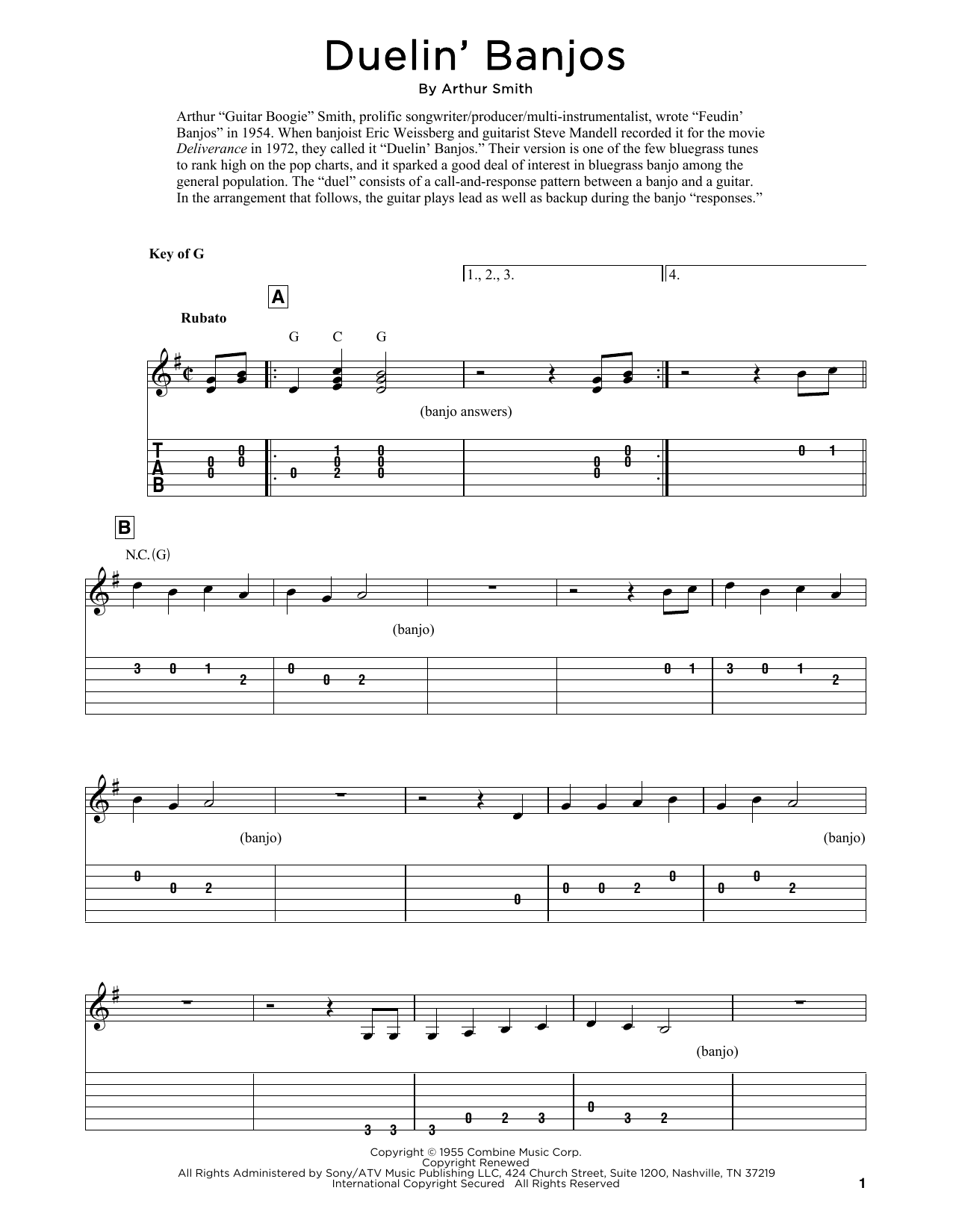 Produktgalerie: Seite 1 von 1 Duelin' Banjos (arr. Fred Sokolow), Eric Weissberg & Steve Mandell, Gitarre