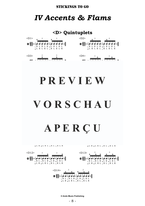 gallery: Stickings to go - Warm-up for Drums, , Percussion