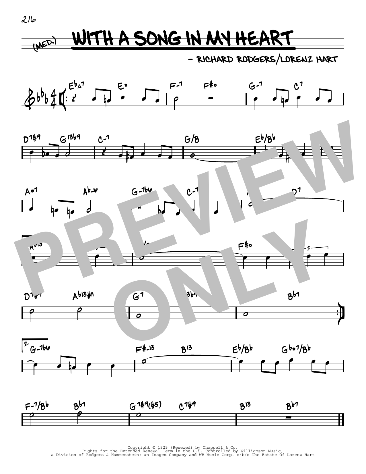 Produktbild zu: With A Song In My Heart (arr. David Hazeltine)