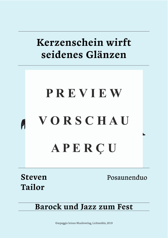 Product gallery: Page 2 of 8 Kerzenschein wirft seidenes Glänzen - aus dem Album Barock und Jazz zum Fest, , (Trombone duet)