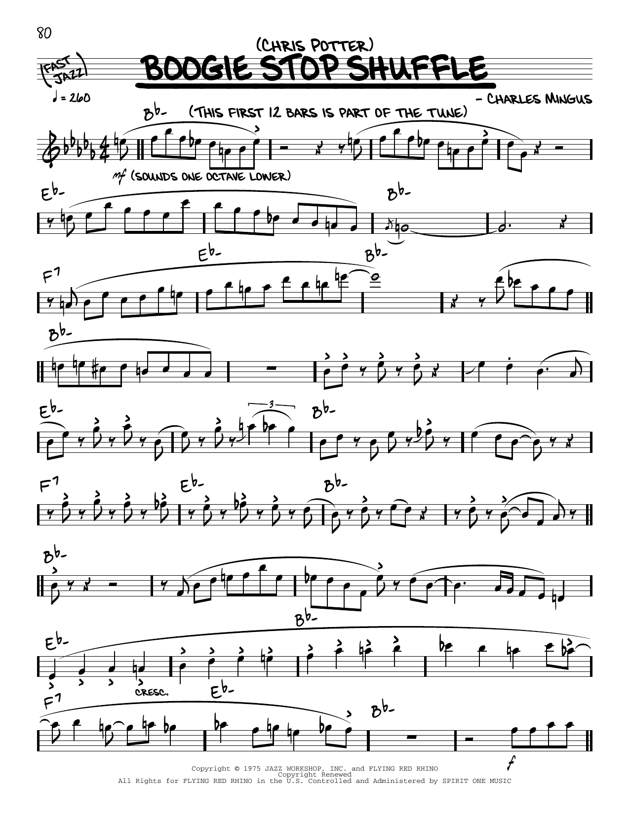 Produktbild zu: Boogie Stop Shuffle (solo only)
