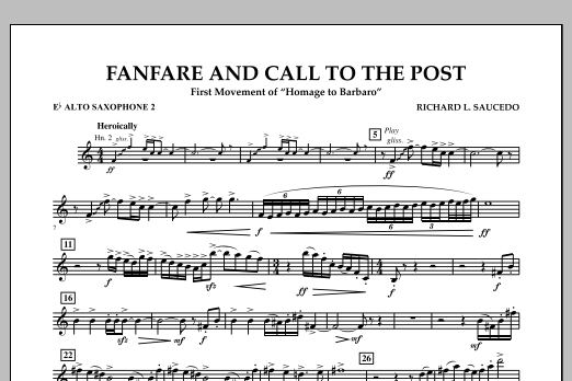 Product picture to: Fanfare and Call to the Post - Eb Alto Saxophone 2