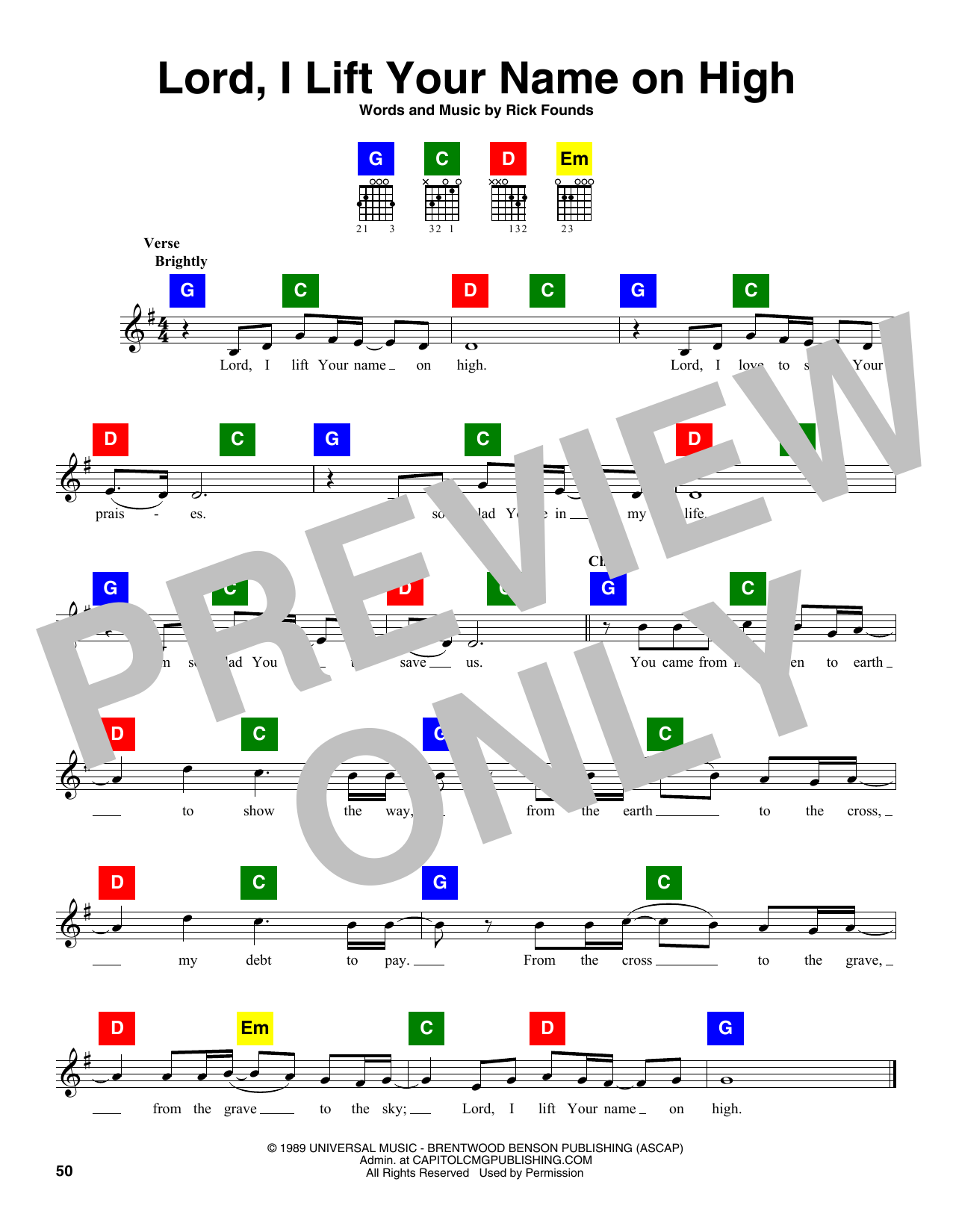 Produktgalerie: Seite 1 von 1 Lord, I Lift Your Name On High, Rick Founds
