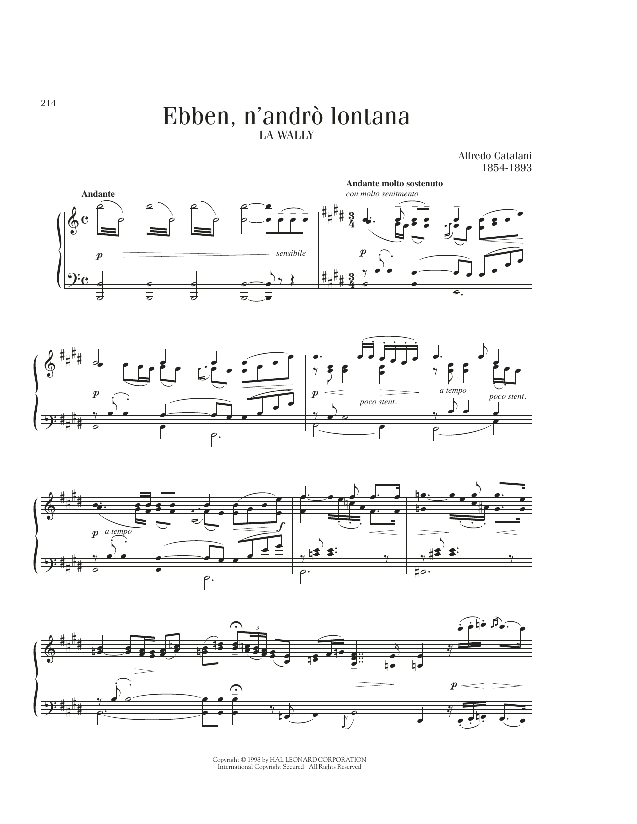 Product picture to: Ebben? Ne Andro Lontana