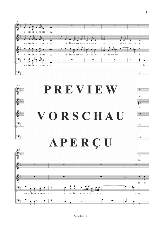 gallery: Benedicam Dominum, , (Gemischter Chor SATB + BC)