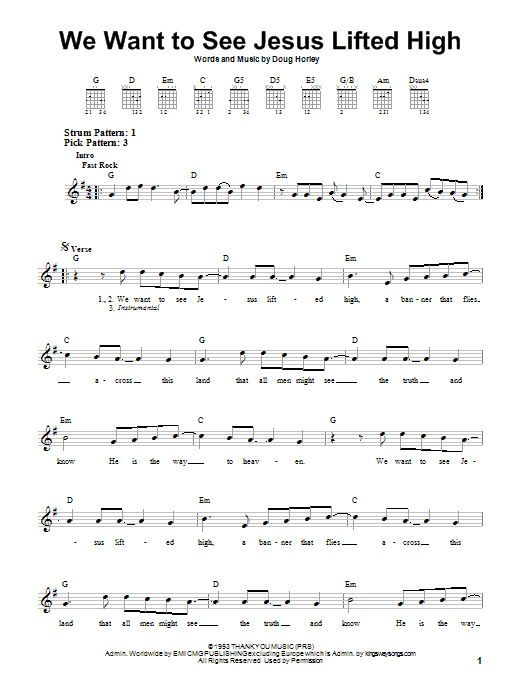 Product gallery: Page 1 of 1 We Want To See Jesus Lifted High, Noel Richards