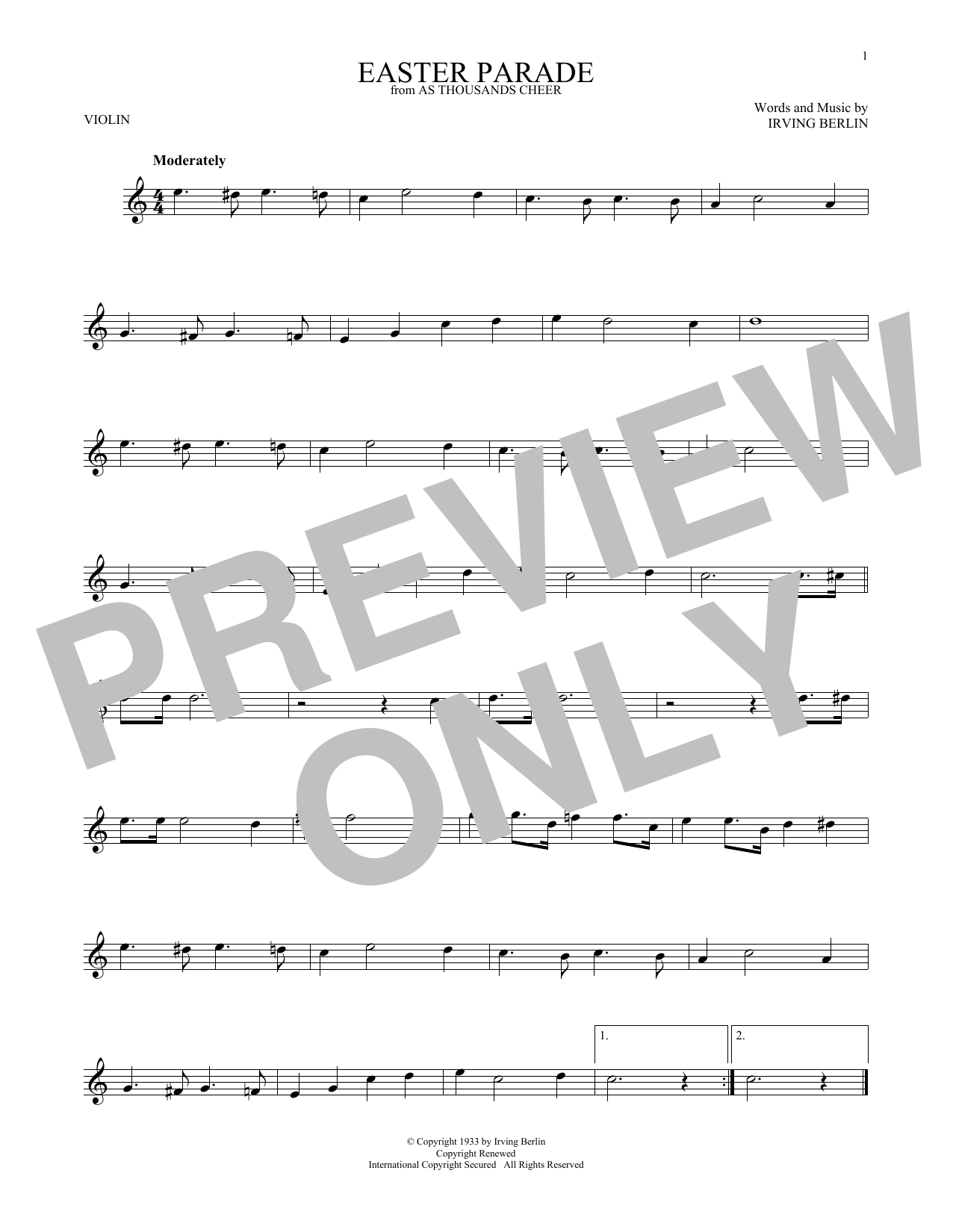 Product gallery: Page 1 of 1 Easter Parade, Irving Berlin