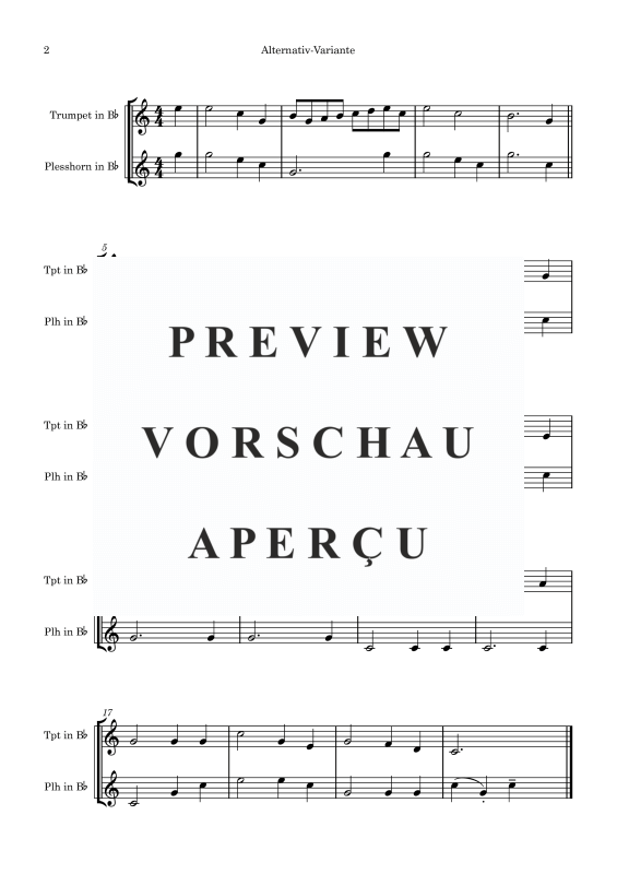 gallery: Ihr Kinderlein kommet, , Duett für Trompete in B und Plesshorn/Trompete in B