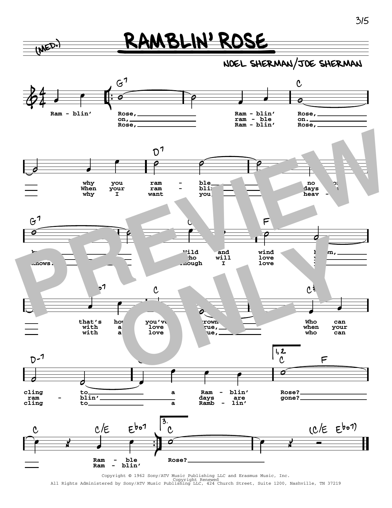 Produktbild zu: Ramblin' Rose (High Voice)