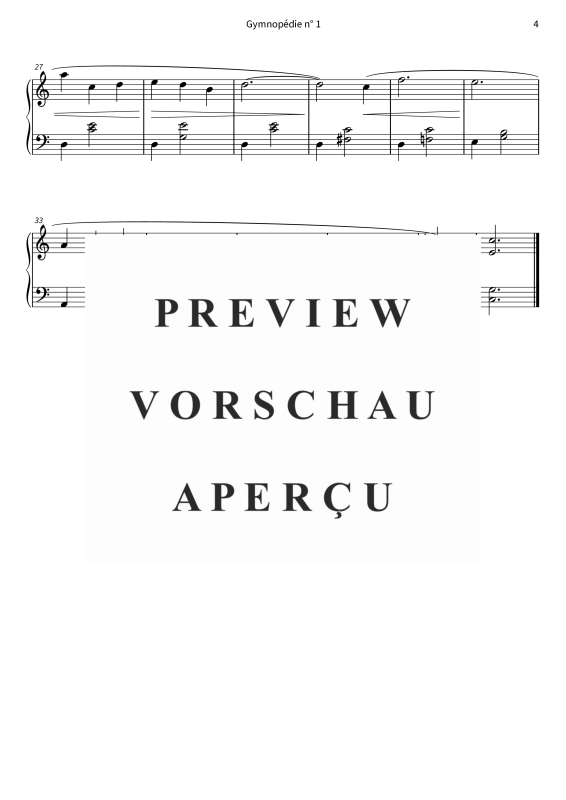 gallery: Gymnopédie n° 1 - version simplifiée, , (Klavier Solo)