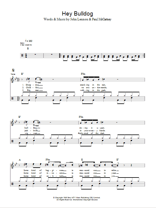 Produktgalerie: Seite 1 von 1 Hey Bulldog, The Beatles, Melodieinstrument