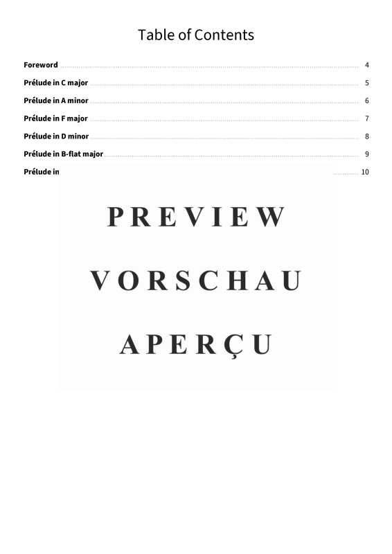 gallery: Six Préludes - First publication: Edited edition based on the original sketches of the child prodigy, , Klavier Solo