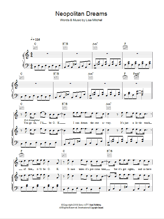 Produktgalerie: Seite 1 von 1 Neopolitan Dreams, Lisa Mitchell, Gesang, Gitarre, Klavier
