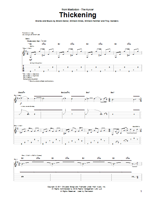 Produktgalerie: Seite 1 von 1 Thickening, Mastodon, Gitarre