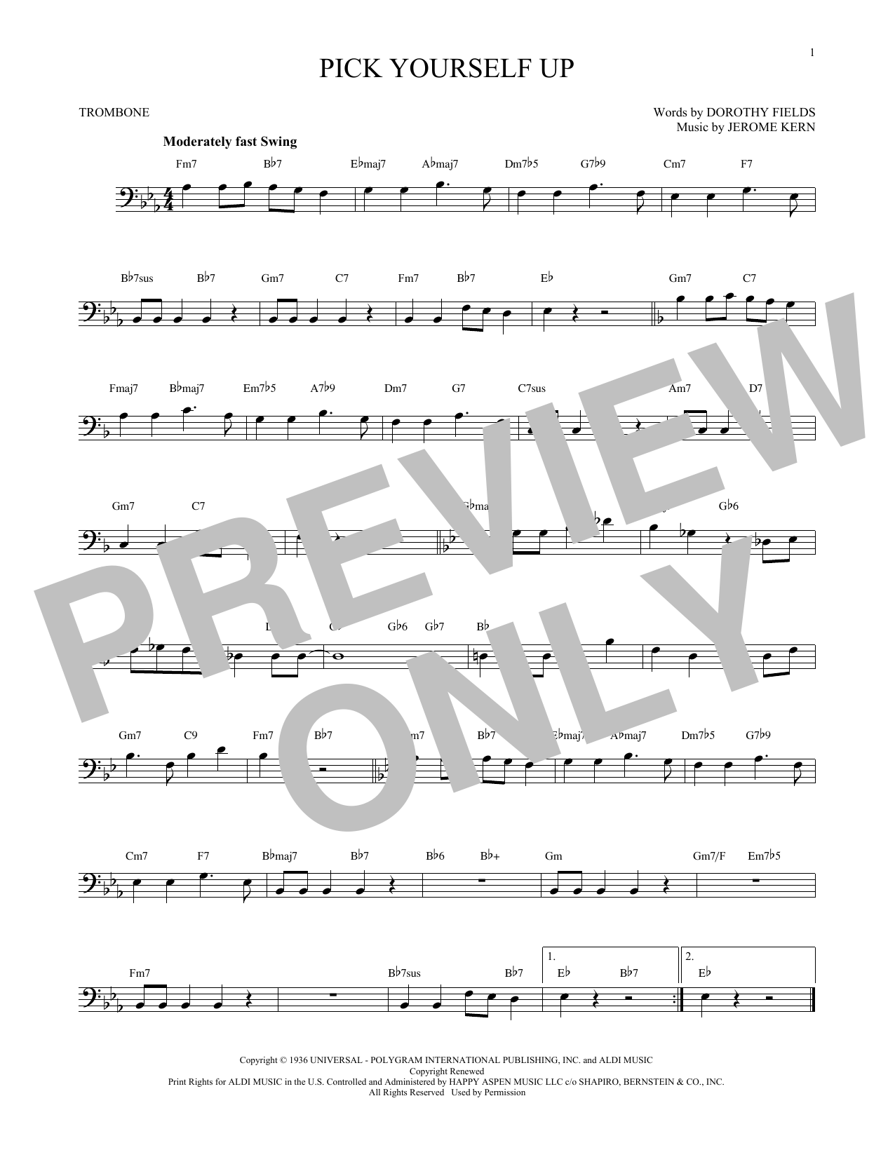 Product gallery: Page 1 of 1 Pick Yourself Up, Jerome Kern