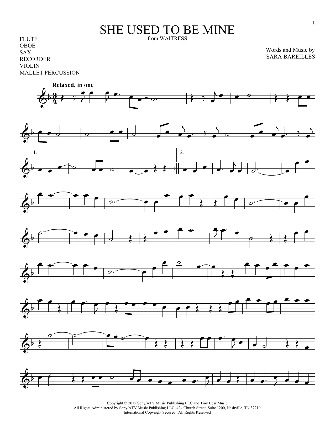 Produktbild zu: She Used To Be Mine (from Waitress)