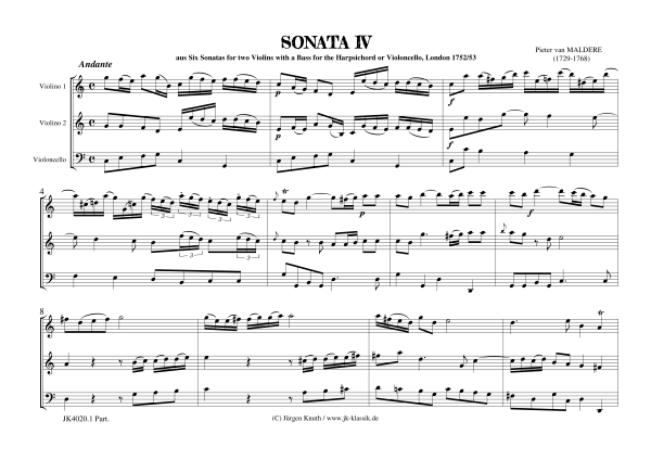 gallery: Sonata IV, , (Streicher Trio 2x Violine, Violoncello und BC)