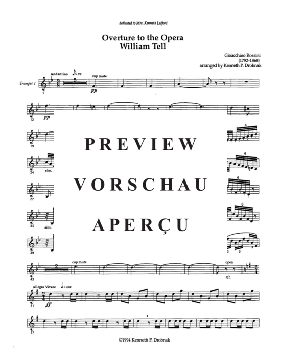 Produktgalerie: Seite 18 von 21 William Tell , , (Blechbläserquintett - Tuba Solo)