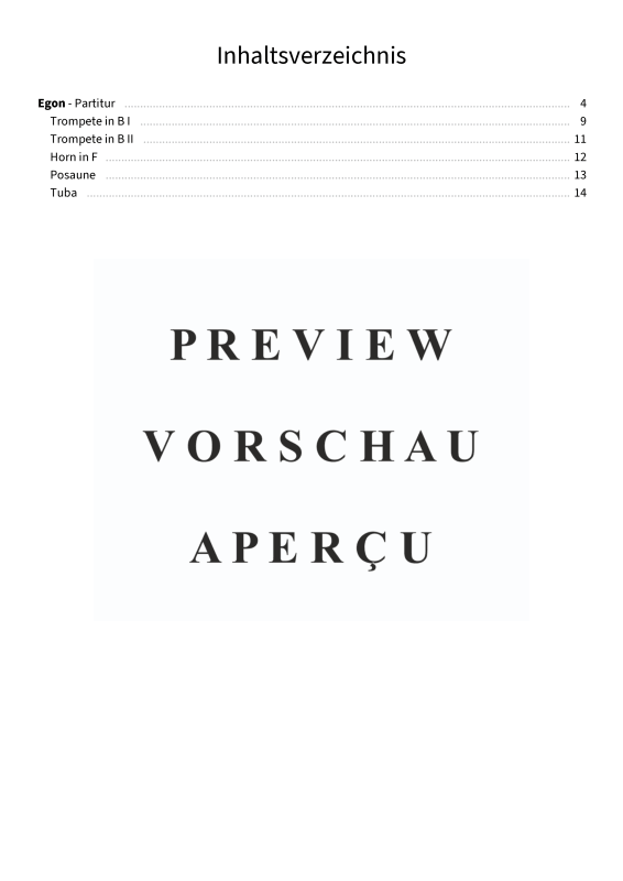 Produktgalerie: Seite 5 von 11 Egon - Schwungvoller Tango-Schlager, , Blechbläser Quintett
