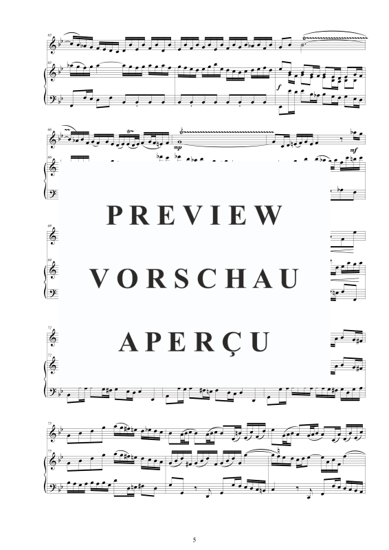 Produktgalerie: Seite 6 von 11 Flöten Sonate Nr. 3 in G-Moll BWV 1029, , Flöte und Cembalo/Klavier