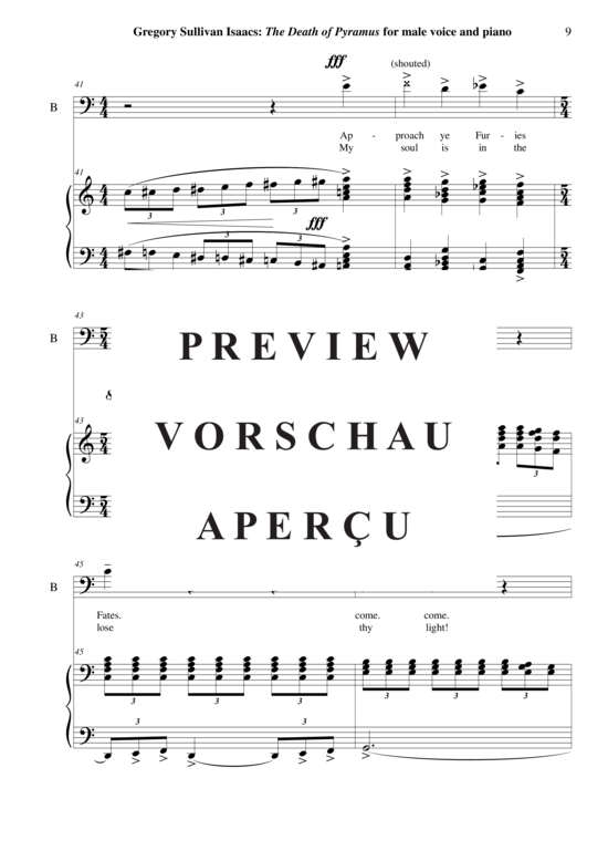 Product gallery: Page 10 of 11 The Death of Pyramus , , (Duet for bass buffo or baritone + piano)