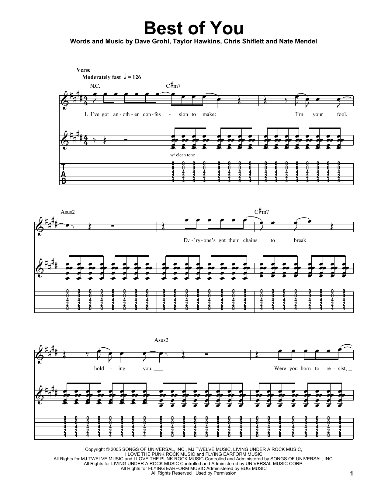 Product gallery: Page 1 of 1 Best Of You, Foo Fighters
