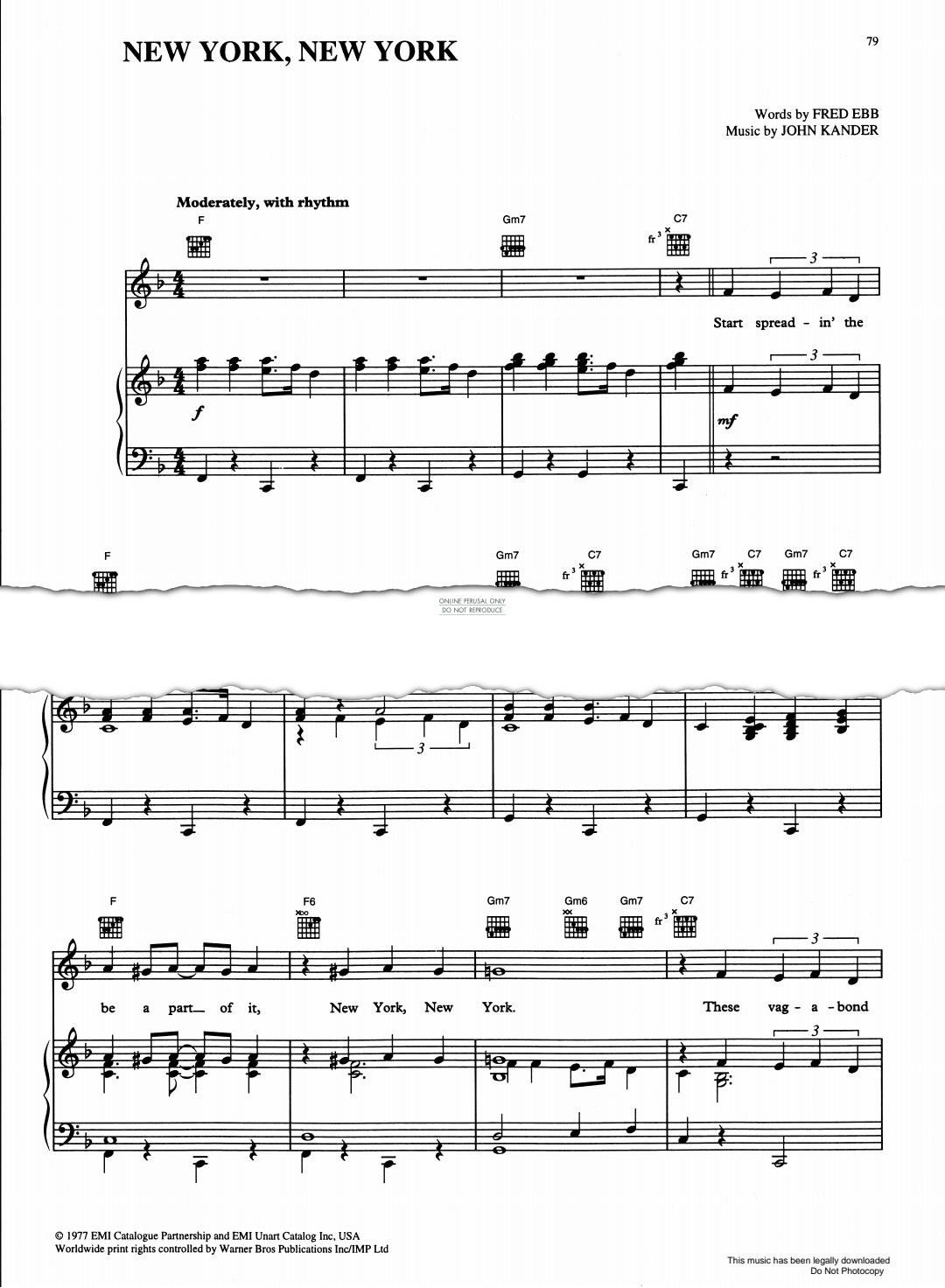 gallery: Theme From 'New York, New York', Frank Sinatra, Gesang, Gitarre, Klavier