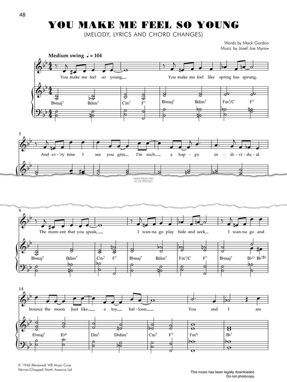 Product gallery: Page 1 of 1 You Make Me Feel So Young, Josef Myrow