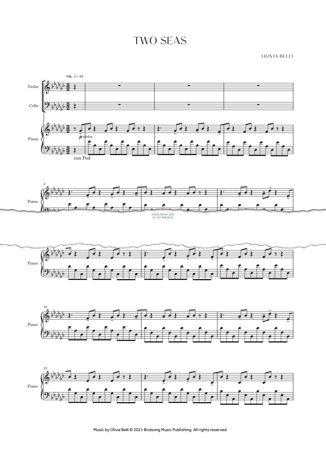 Produktgalerie: Seite 1 von 1 Two Seas, Olivia Belli, Klavier, Violine, Violoncello