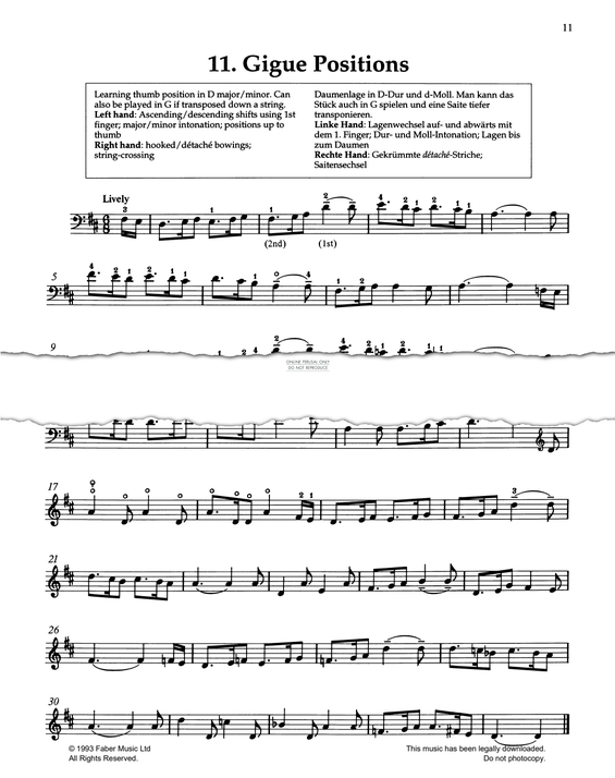 Produktgalerie: Seite 1 von 1 Gigue Positions, Pat Legg, Violoncello