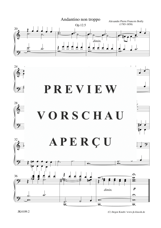 gallery: Andantino non troppo Op.12.5, , Orgel Solo