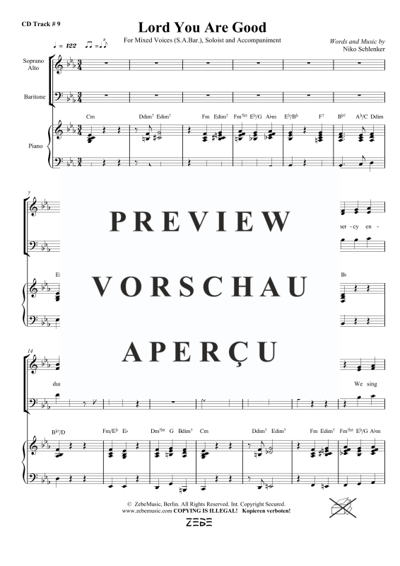 gallery: Lord You Are Good, , Gemischter Chor SAB, Solo und Klavier