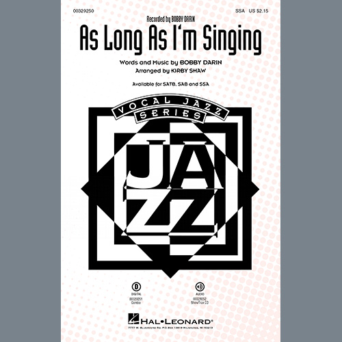 Produktbild zu: As Long As I'm Singing (arr. Kirby Shaw)